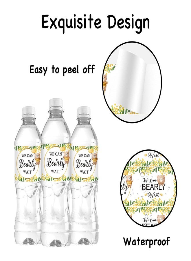 WIDEIDEAL 33Pcs We Can Bearly Wait Water Bottle Labels, Baby Shower Water Bottle Stickers, Boy or Girl Gender Reveal Baby Bear Party Decorations Supplies - Image 3